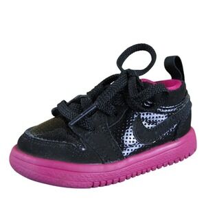 Nike Unisex Sneaker Air Jordan Sz T 4 Medium Black Synthetic Lace Up